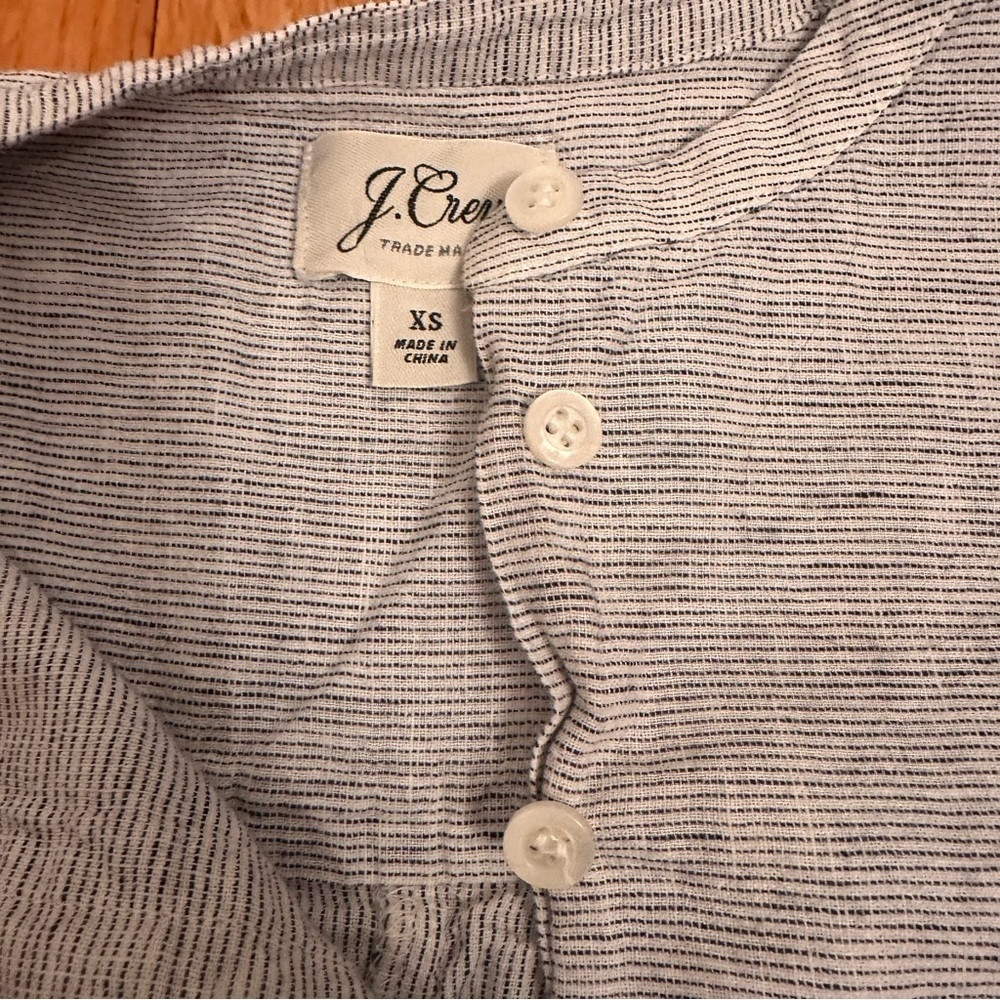 JCREW Gathered Front Popover Shirt Top Blouse Sz XS (j6) - Picture 9 of 9